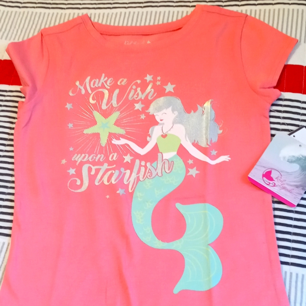Reel Legends Girl Pink Morning Glory NWT. T-Shirt M 10/12